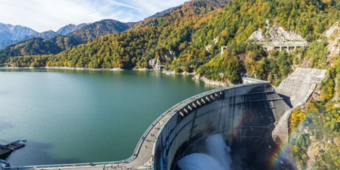 scenic view of dam